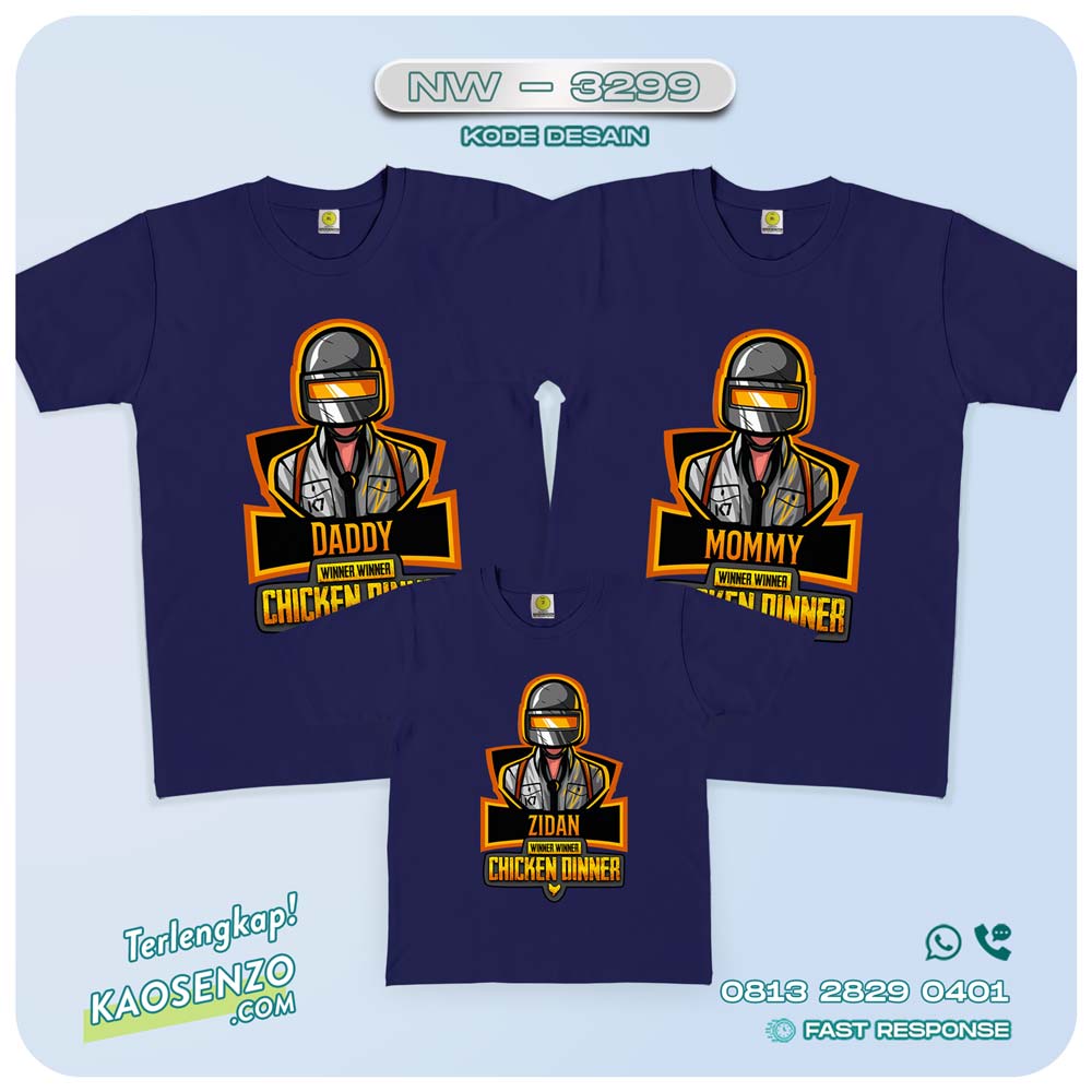 Kaos Couple Keluarga PUBG | Kaos Ulang Tahun Anak | Kaos PUBG - NW 3299