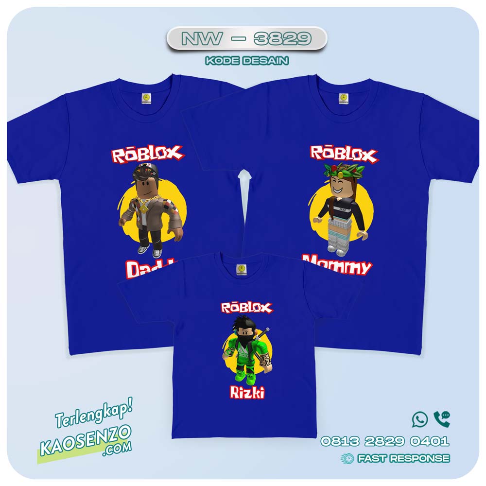 Baju Kaos Couple Keluarga Roblox | Kaos Family Custom | Kaos Roblox - NW 3829