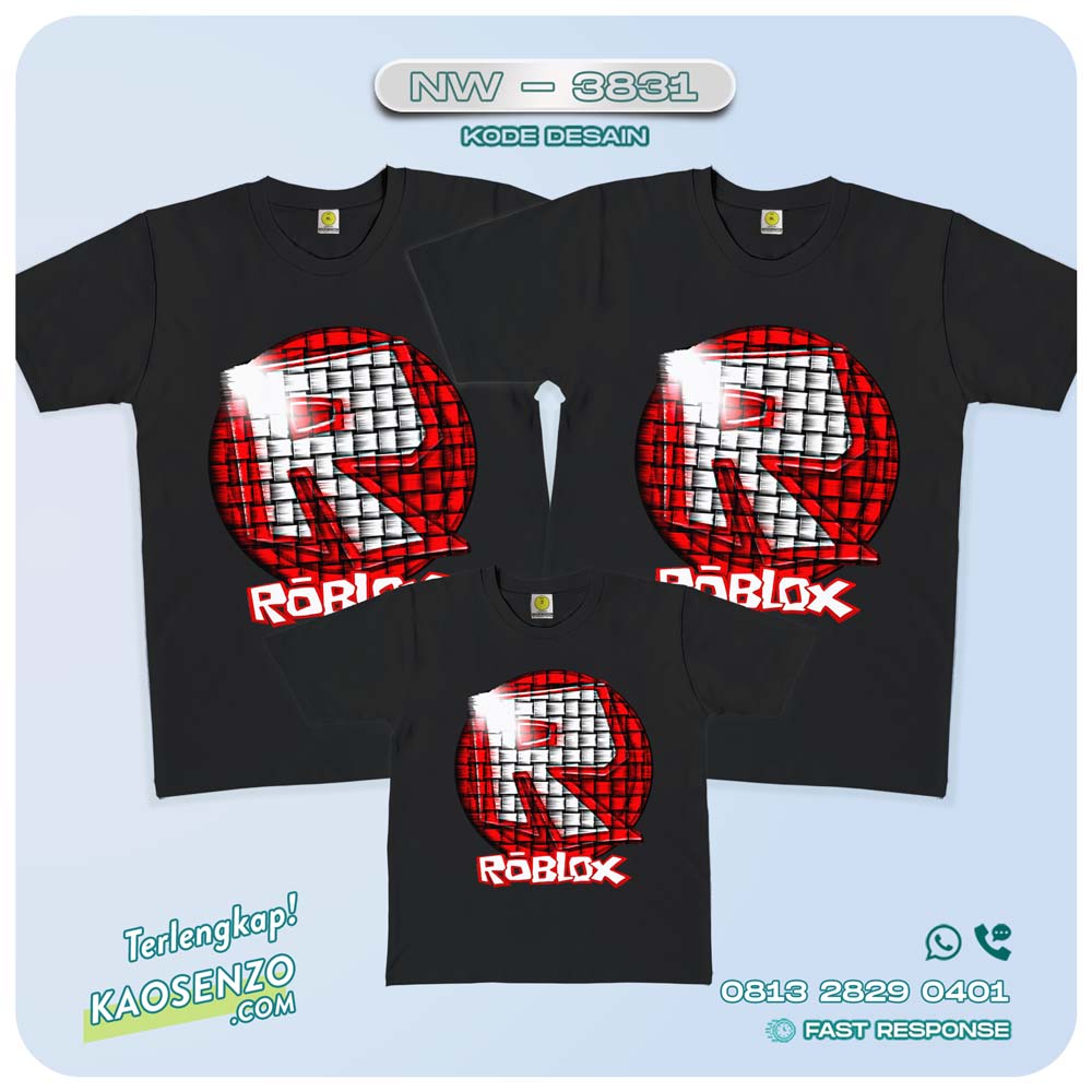 Baju Kaos Couple Keluarga Roblox | Kaos Family Custom | Kaos Roblox - NW 3831