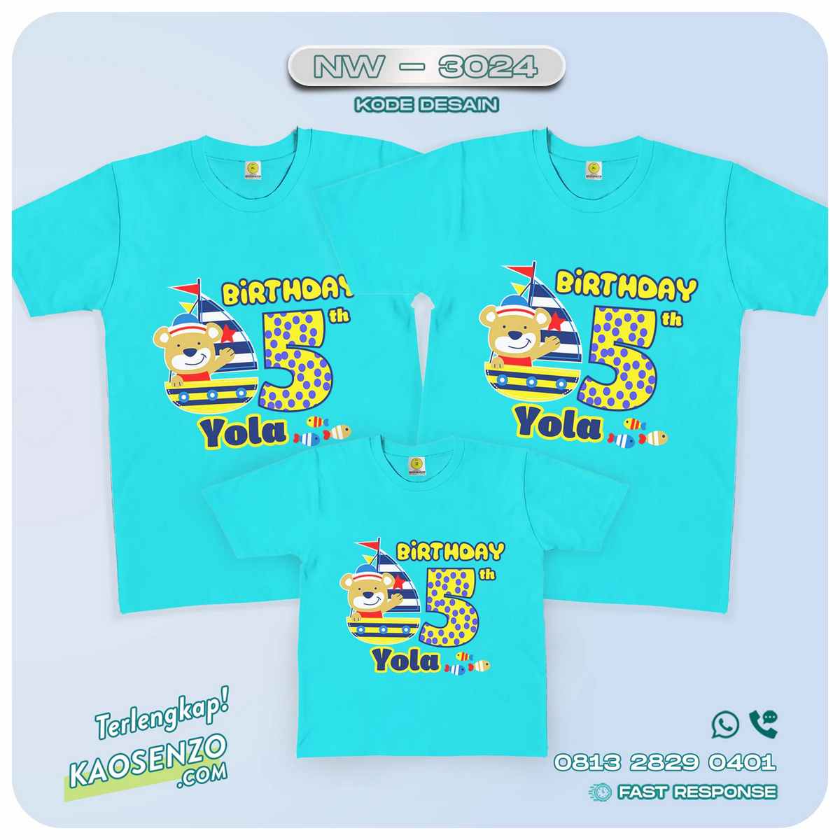 Baju Kaos Couple Keluarga Sailor | Kaos Family Custom | Kaos Sailor - NW 3024