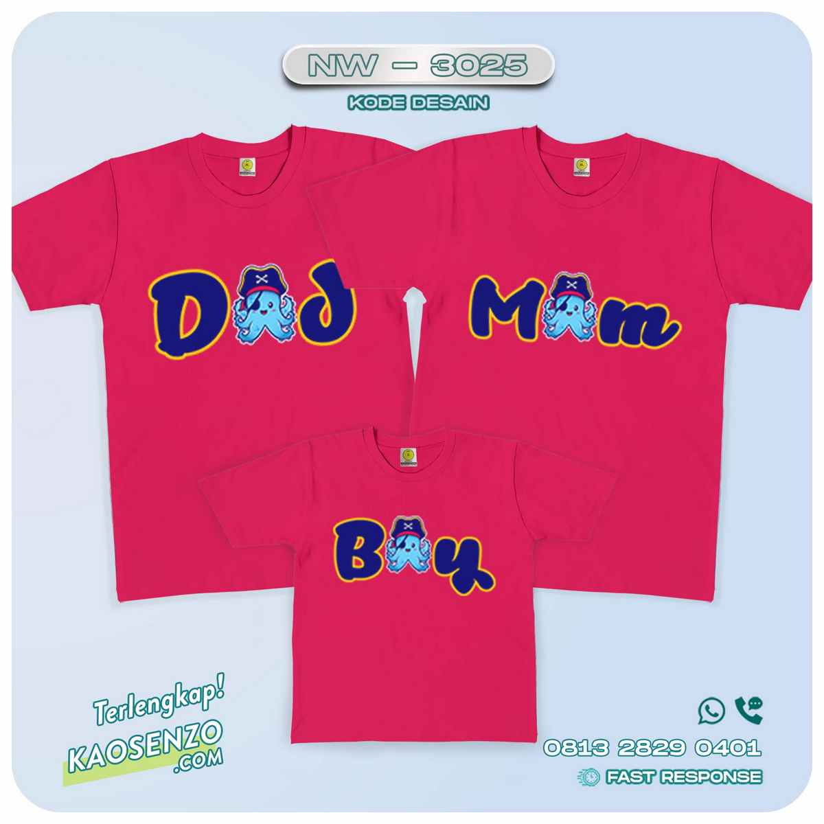 Baju Kaos Couple Keluarga Sailor | Kaos Family Custom | Kaos Sailor - NW 3025