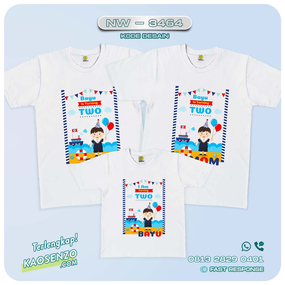 Baju Kaos Couple Keluarga Sailor | Kaos Family Custom | Kaos Sailor - NW 3464