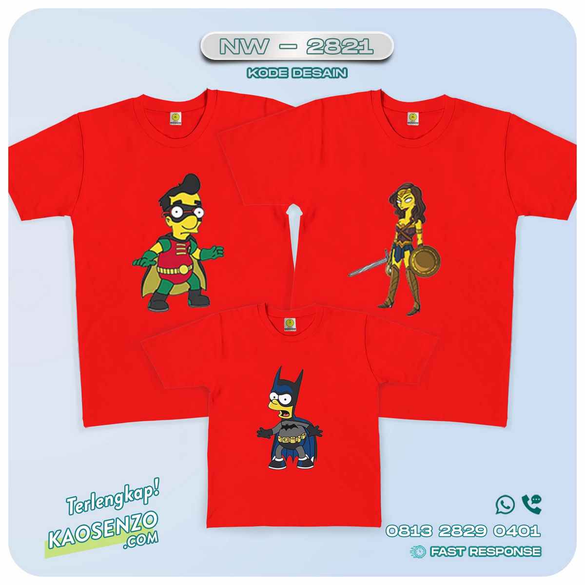 Kaos Couple Keluarga Kartun Animasi | Kaos Ulang Tahun Anak | Kaos Kartun Simpson - NW 2821