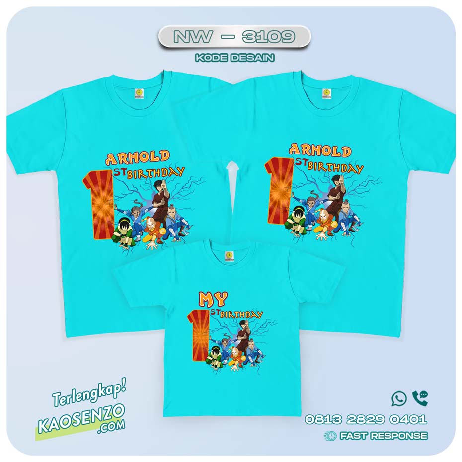 Baju Kaos Couple Keluarga Avatar | Kaos Family Custom | Kaos Avatar - NW 3109