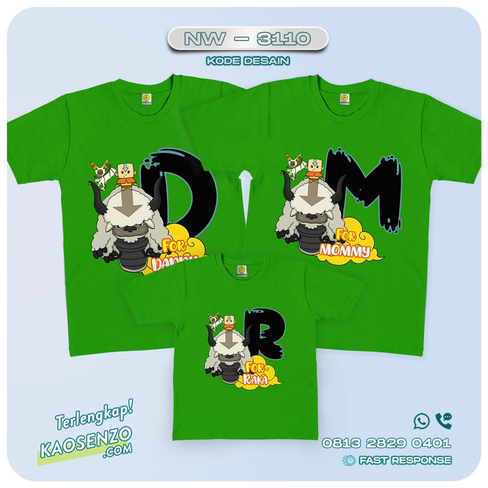 Baju Kaos Couple Keluarga Avatar | Kaos Family Custom | Kaos Avatar - NW 3110