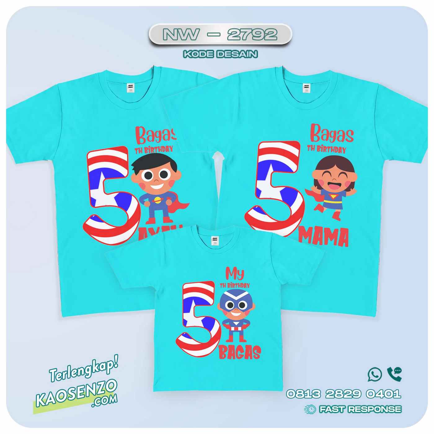 Baju Kaos Couple Keluarga superhero| Kaos Family Custom | Kaos Superhero - NW 2792