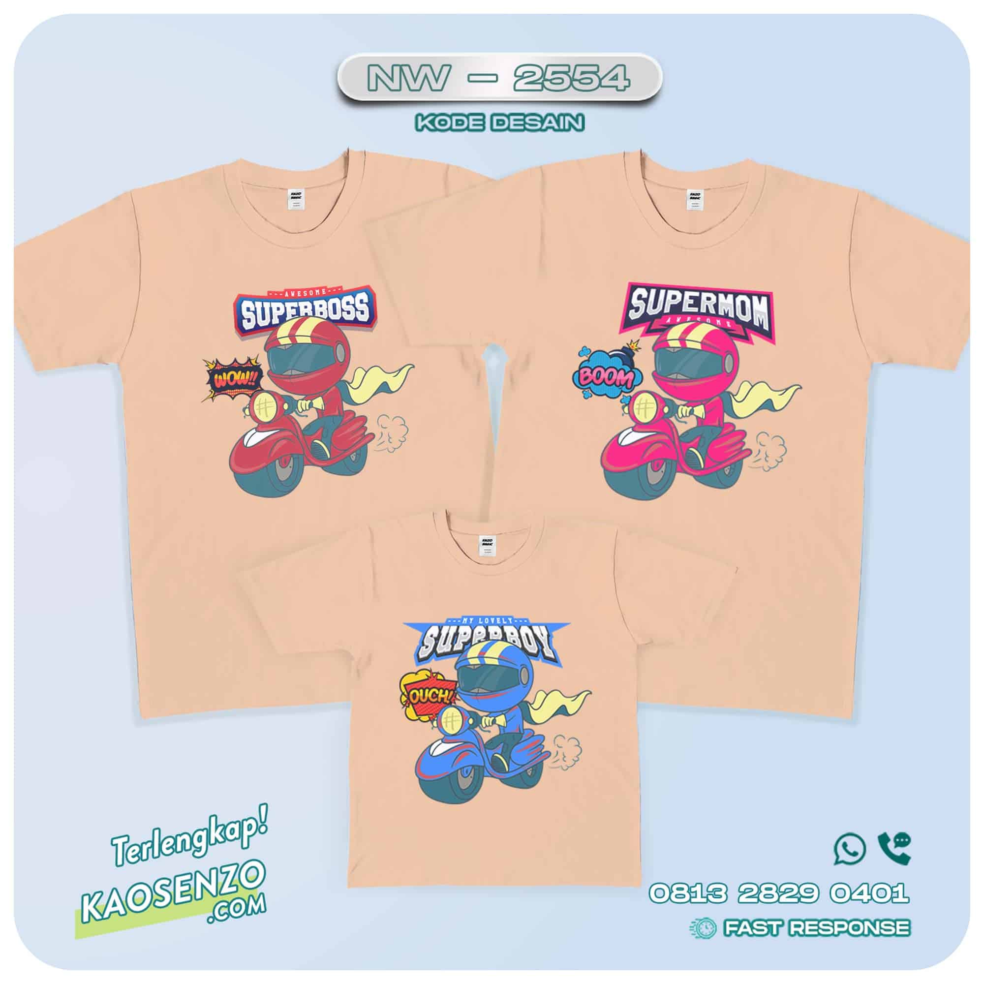 Baju Kaos Couple Keluarga superhero| Kaos Family Custom | Kaos Superhero - NW 2554