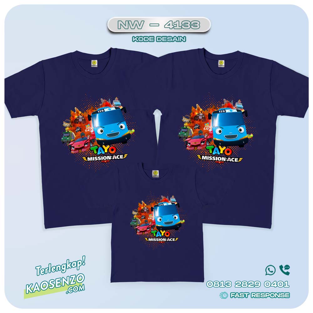 Baju Kaos Couple Keluarga Tayo | Kaos Family Custom | Kaos Tayo - NW 4133