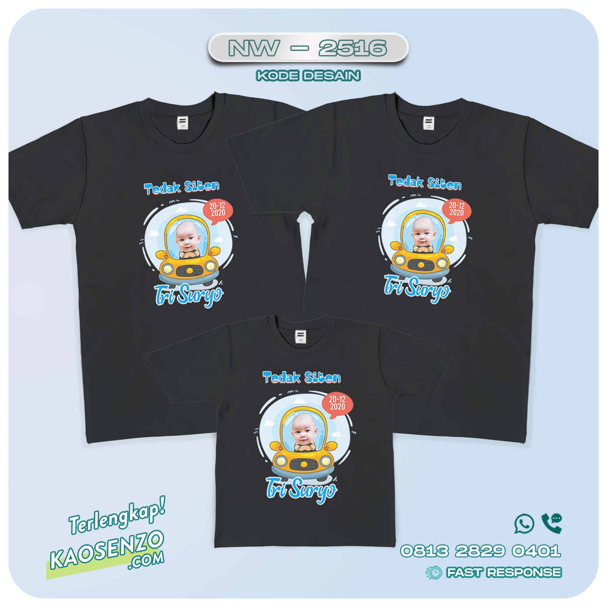 Kaos Couple Keluarga Tedak Siten | Kaos Ultah Anak | Kaos Tedak Siten - NW 2516