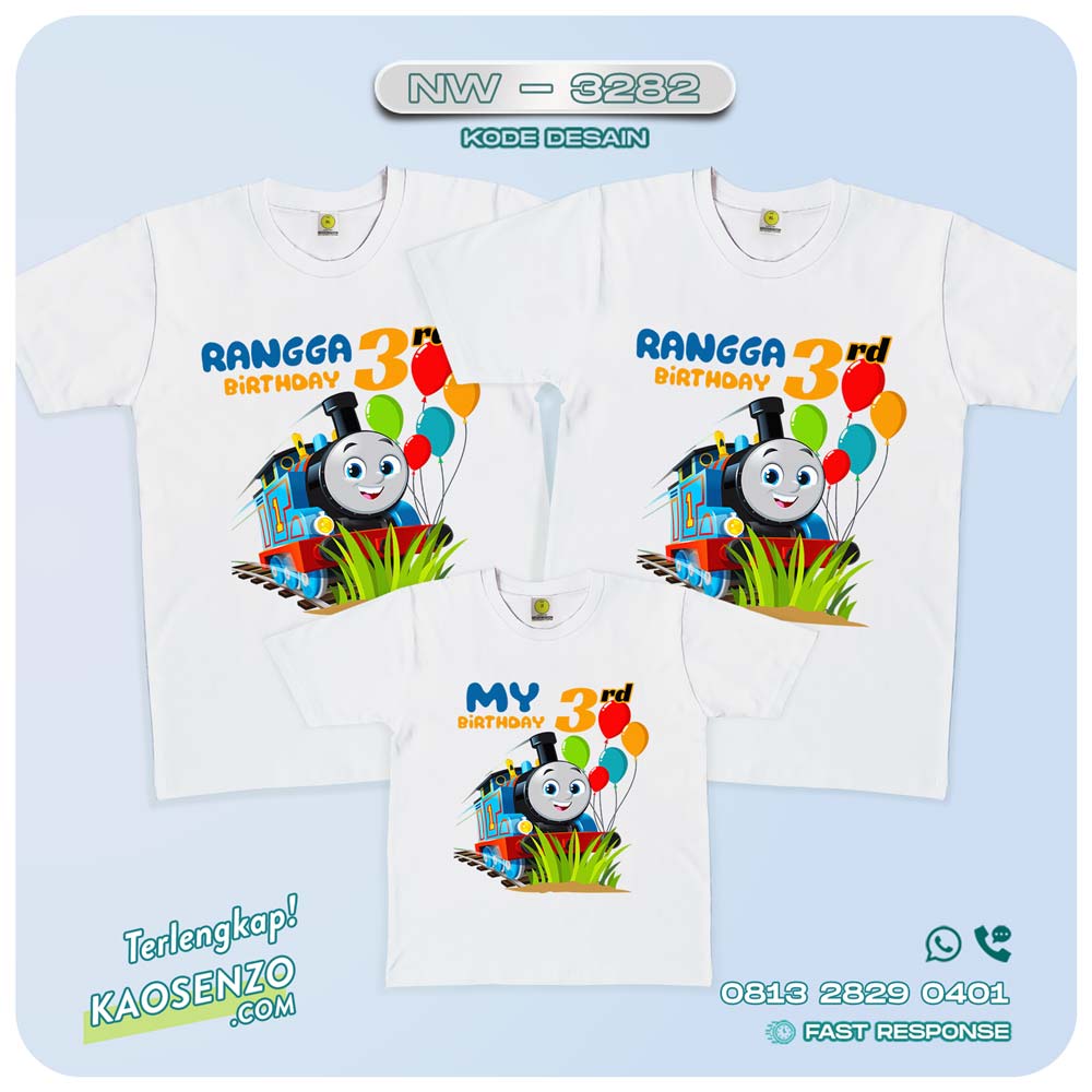 Baju Kaos Couple Keluarga Thomas 'n Friend | Kaos Family Custom | Kaos Thomas 'n Friend - NW 3282