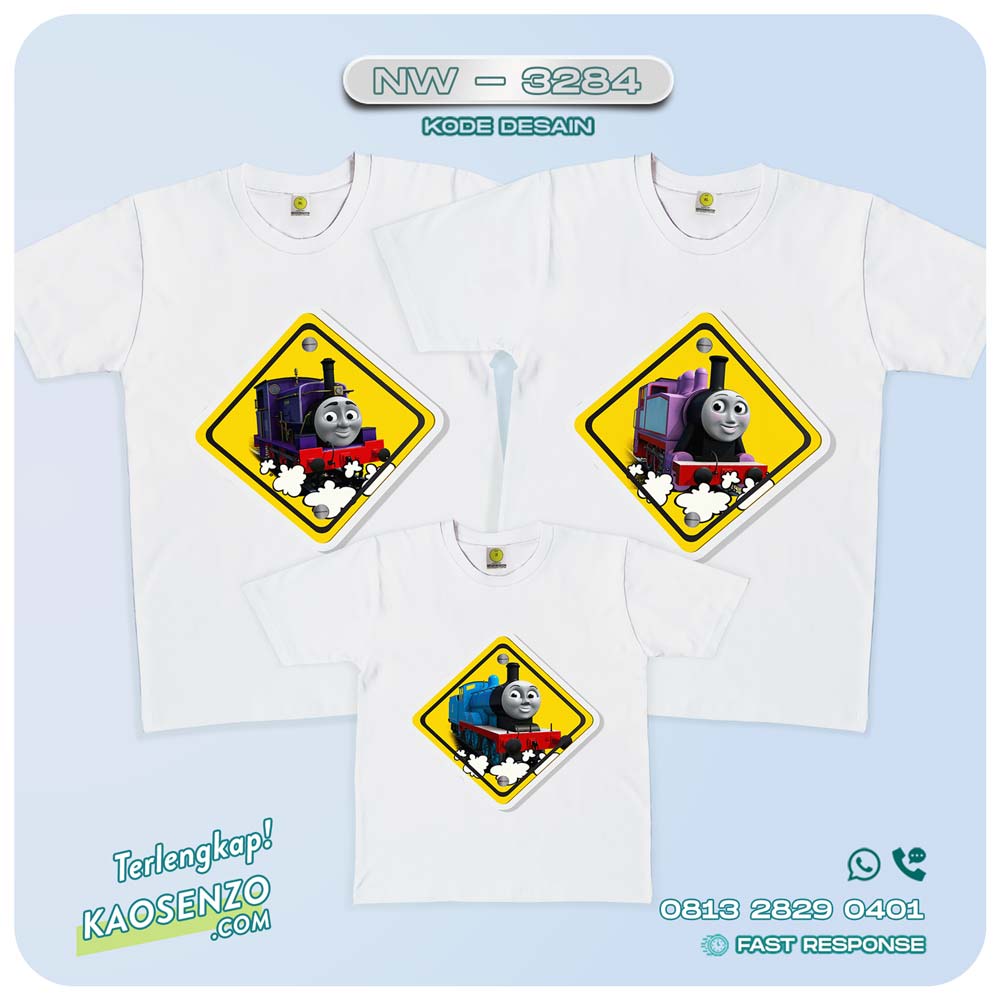 Baju Kaos Couple Keluarga Thomas 'n Friend | Kaos Family Custom | Kaos Thomas 'n Friend - NW 3284