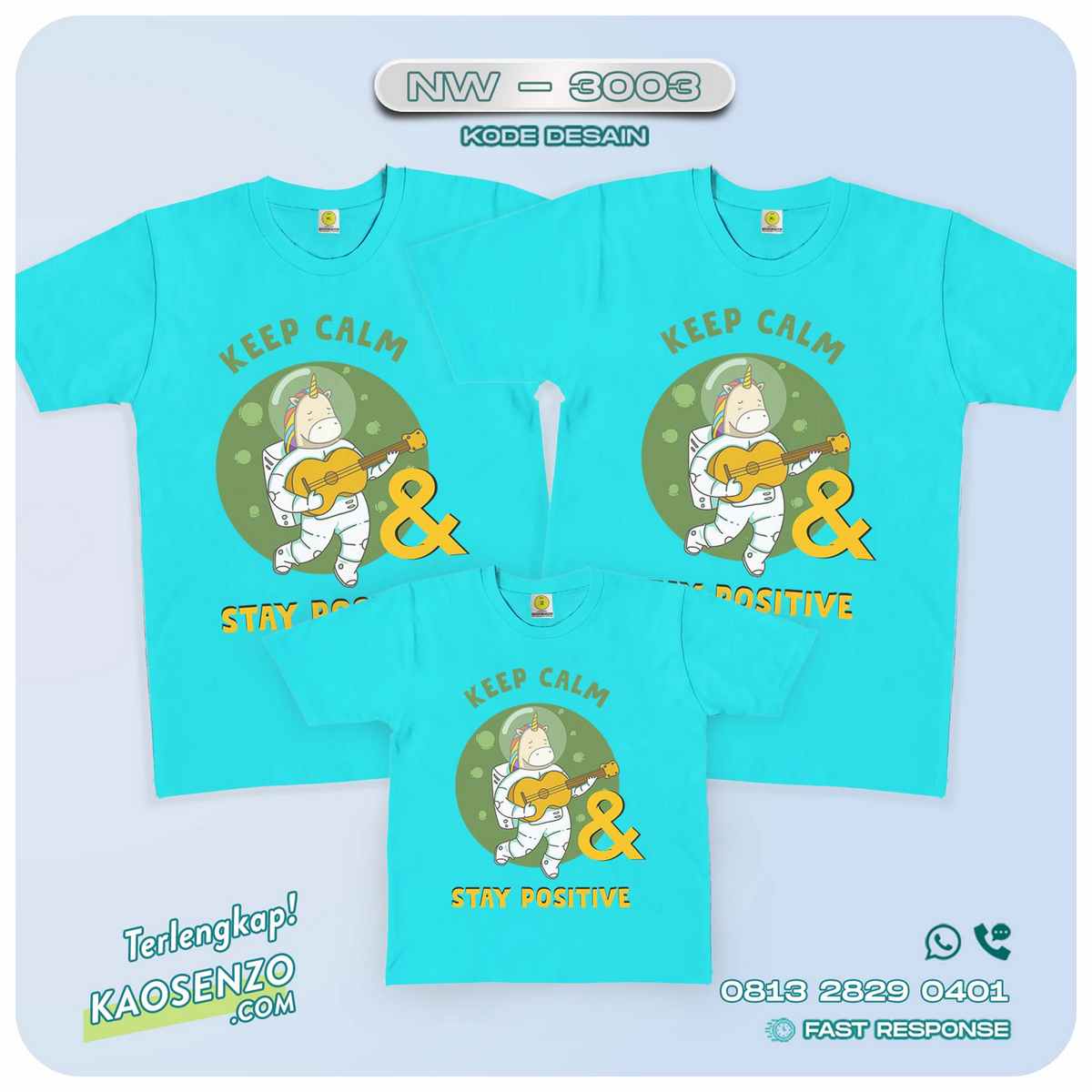 Baju Kaos Couple Keluarga Unicorn | Kaos Family Custom | Kaos Unicorn - NW 3003