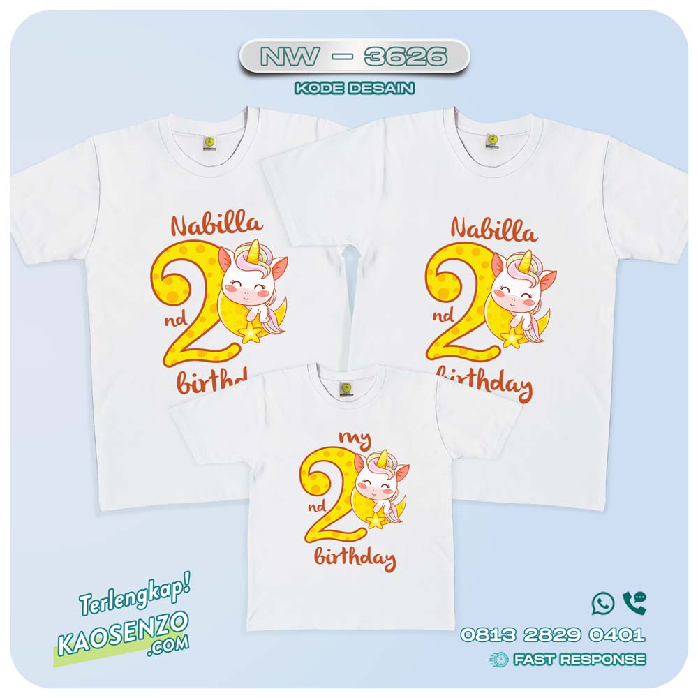 Baju Kaos Couple Keluarga Unicorn | Kaos Family Custom | Kaos Unicorn - NW 3626