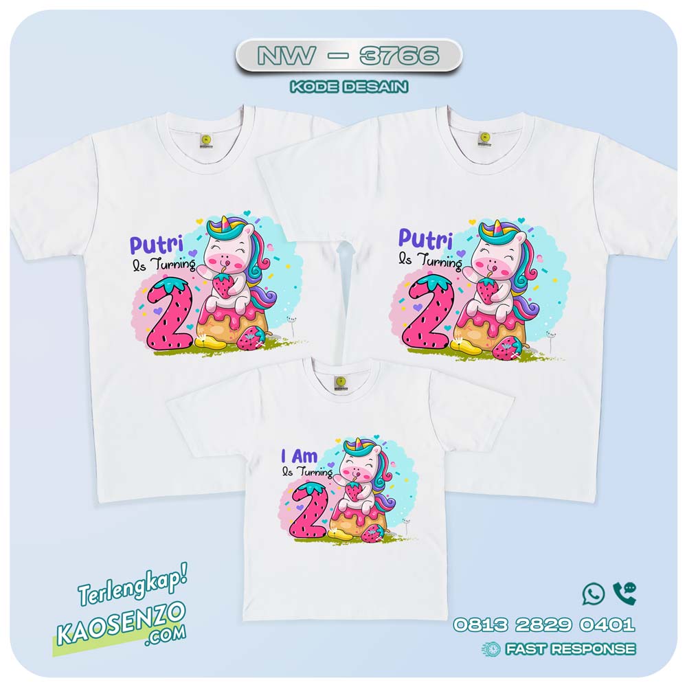 Baju Kaos Couple Keluarga Unicorn | Kaos Family Custom | Kaos Unicorn - NW 3766