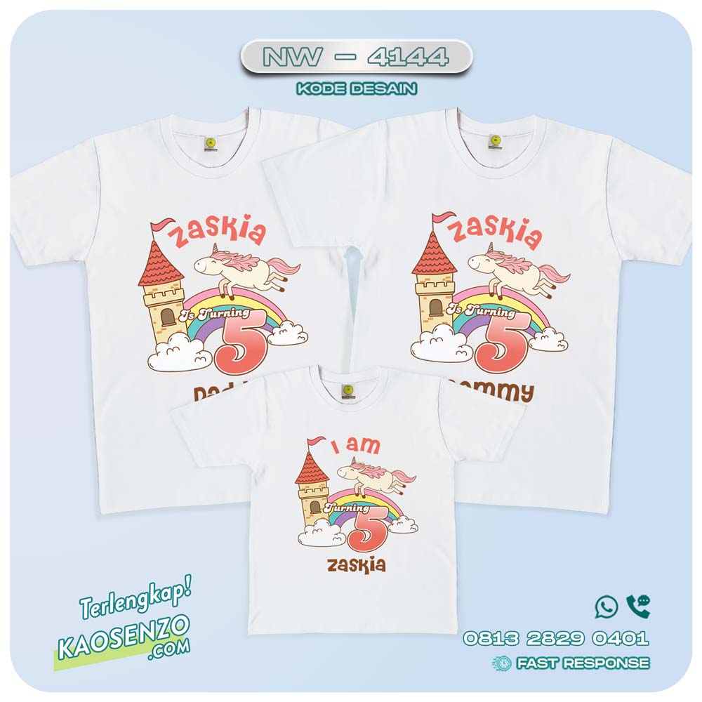 Baju Kaos Couple Keluarga Unicorn | Kaos Family Custom | Kaos Unicorn - NW 4144