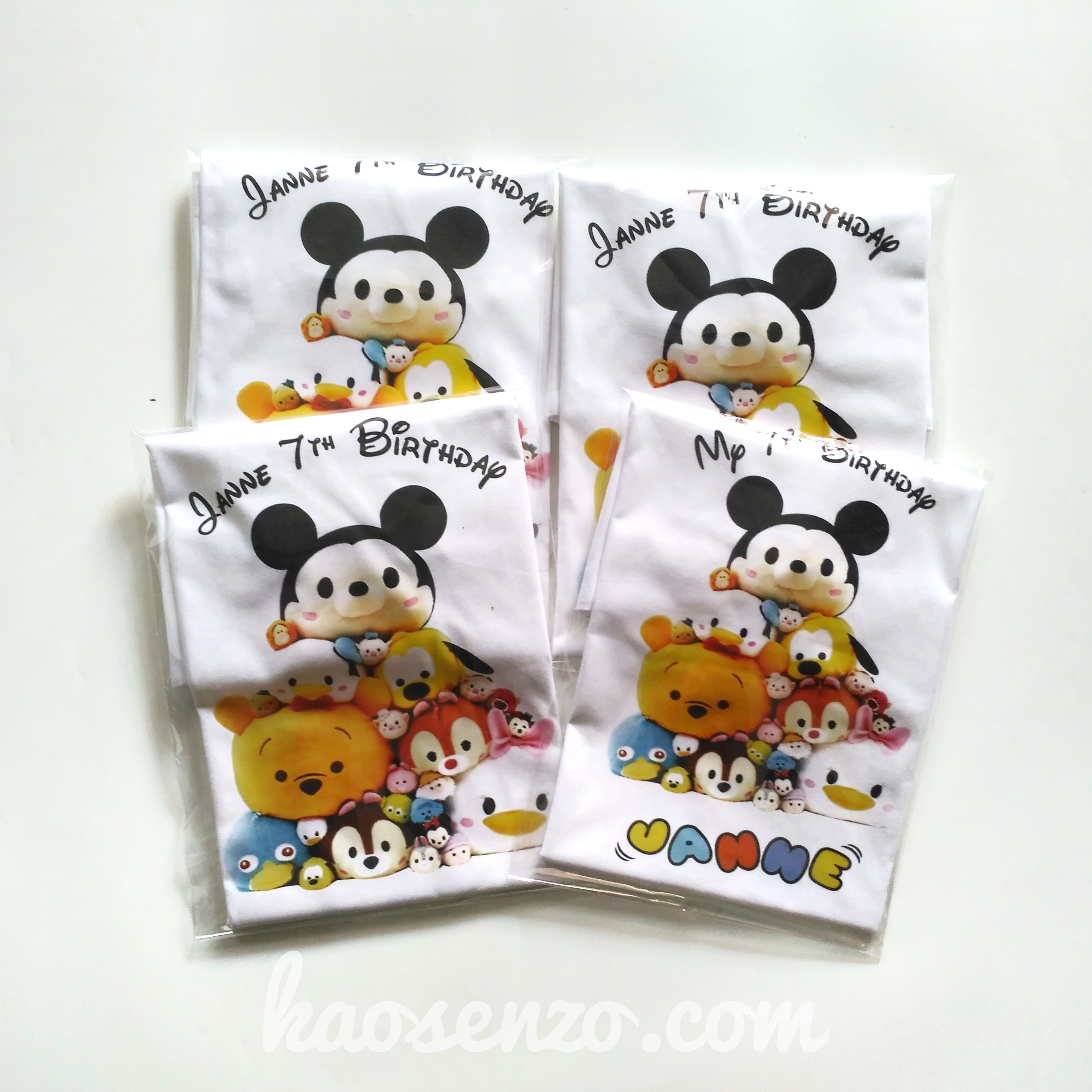 Kaos Keluarga | Kaos Ultah Anak | Kaos Couple | Kaos Motif Tsum tsum