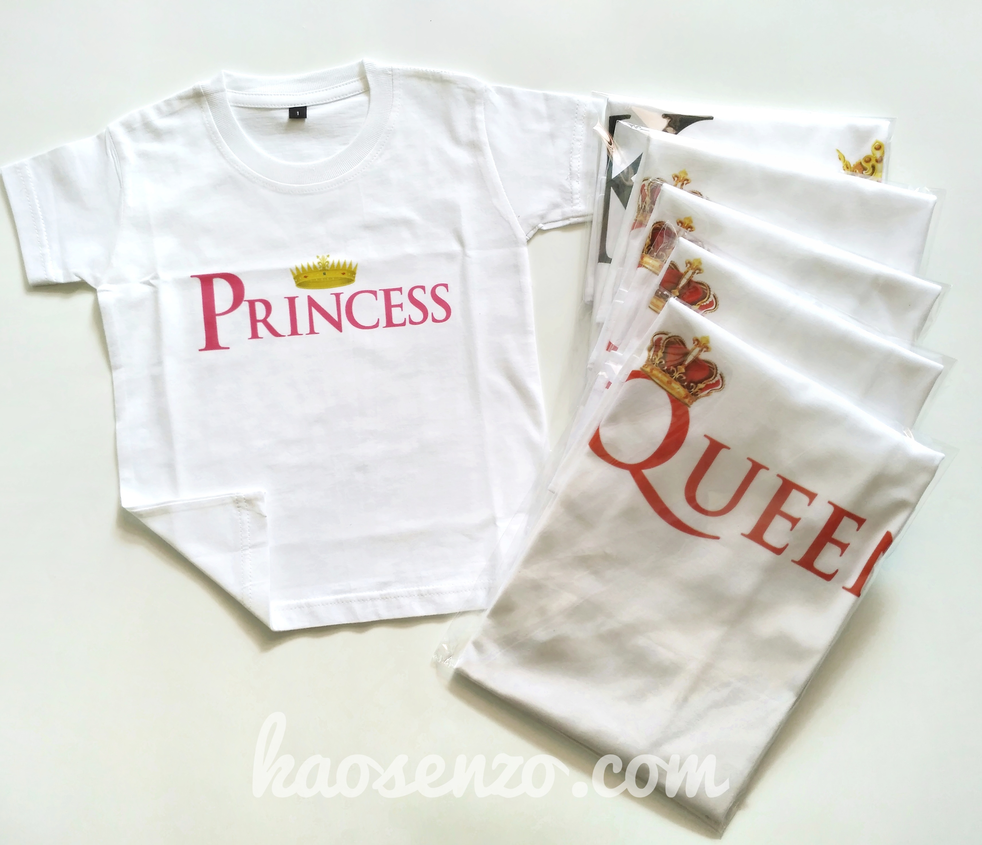 Baju Kaos Couple Keluarga | Baju Kaos Ultah Motif King Queen