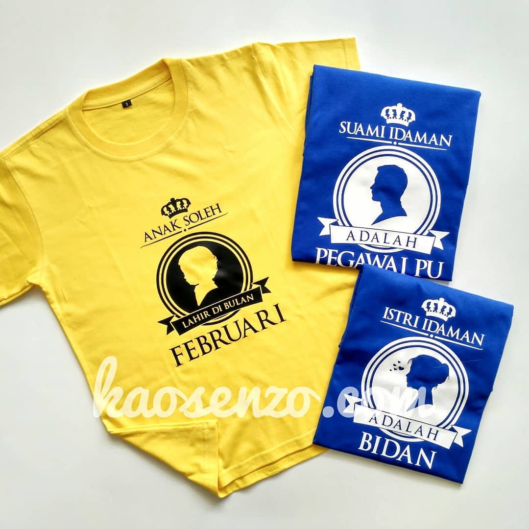 Kaos Couple Keluarga | Anak & Dewasa | Gratis Ganti Nama/Tulisan