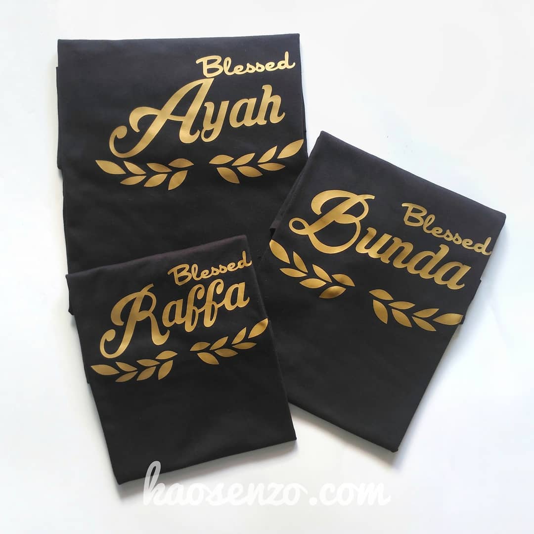 Baju Kaos Keluarga | Anak & Dewasa | Custom Nama | Gratis Ganti Nama/Tulisan