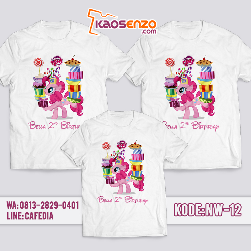 Baju Kaos Little Pony | Couple Keluarga | Baju Kaos Ultah Motif Little Pony