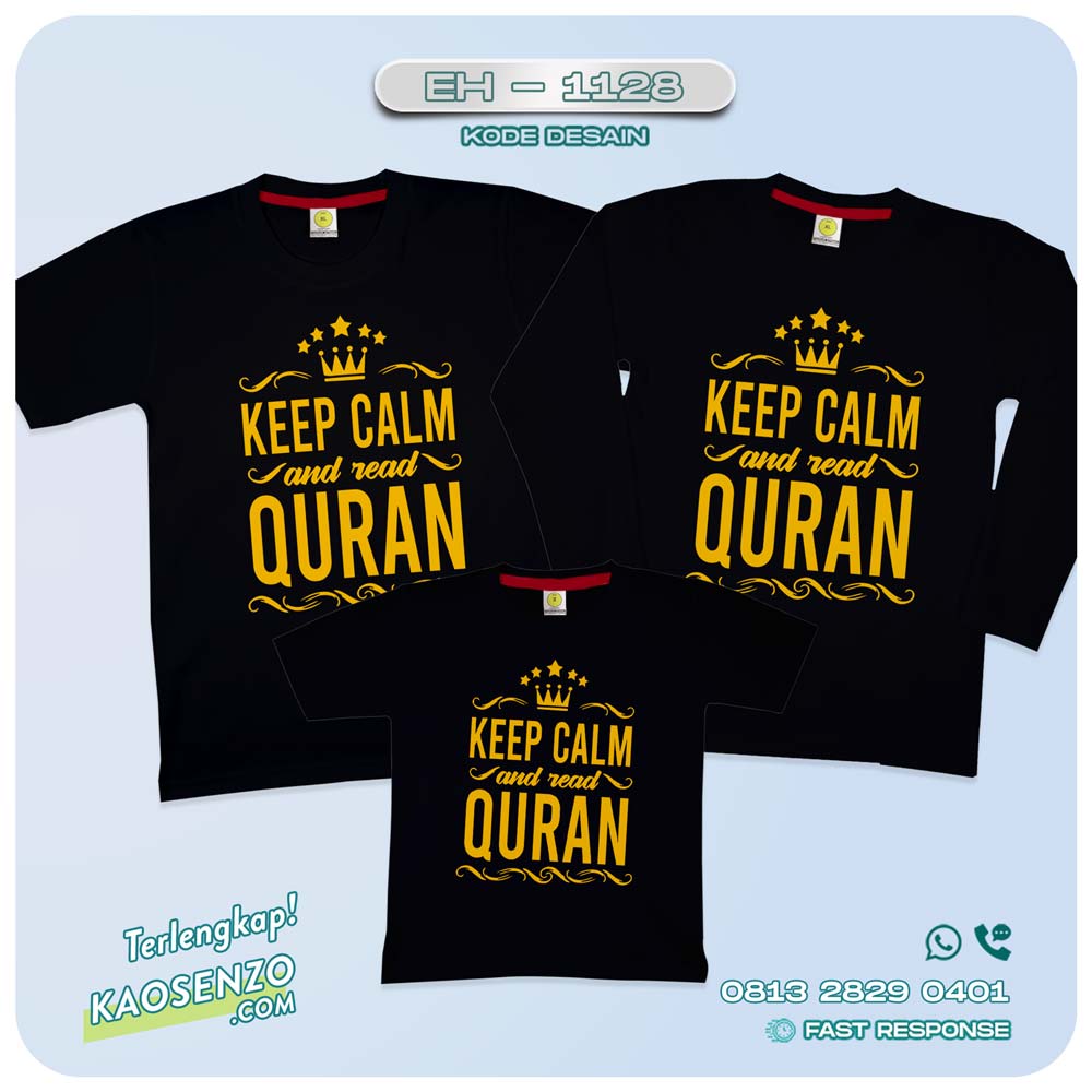 Baju Kaos Couple Keluarga | Kaos Family Custom Islami - EH 1128