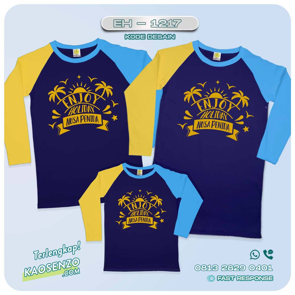 Baju Kaos Couple Keluarga Traveling | Kaos Couple Family Gathering | Kaos Liburan Keluarga | Kaos Traveling - EH-1217