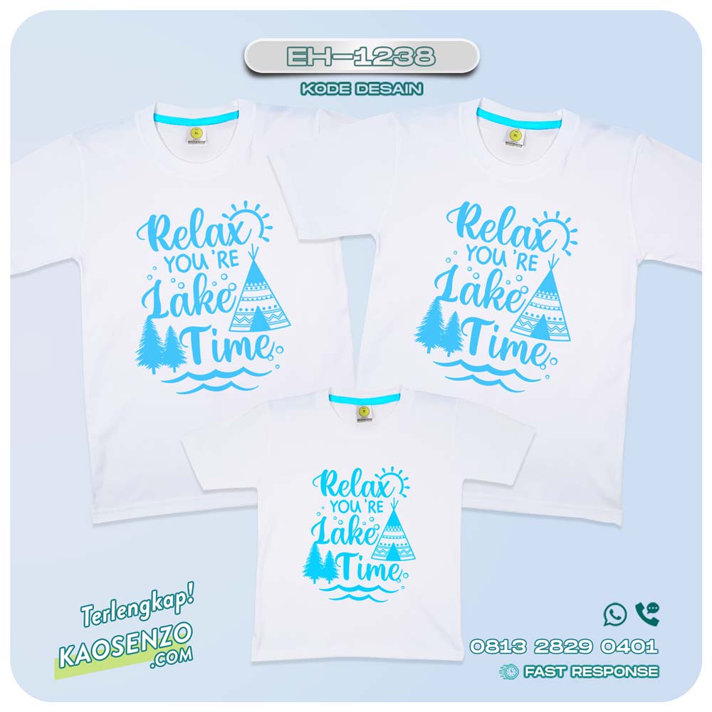 Baju Kaos Couple Keluarga Traveling | Kaos Couple Family Gathering | Kaos Liburan Keluarga | Kaos Traveling - EH-1238