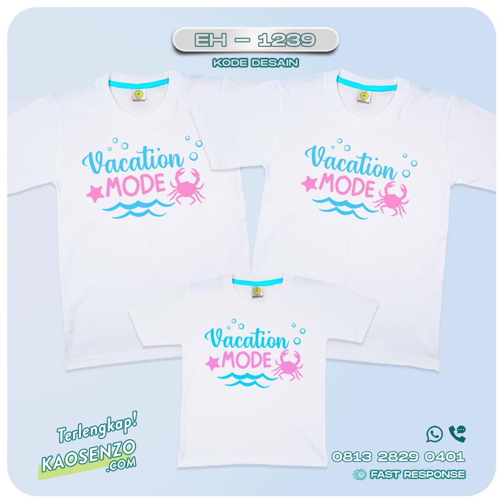 Baju Kaos Couple Keluarga Traveling | Kaos Couple Family Gathering | Kaos Liburan Keluarga | Kaos Traveling - EH-1239