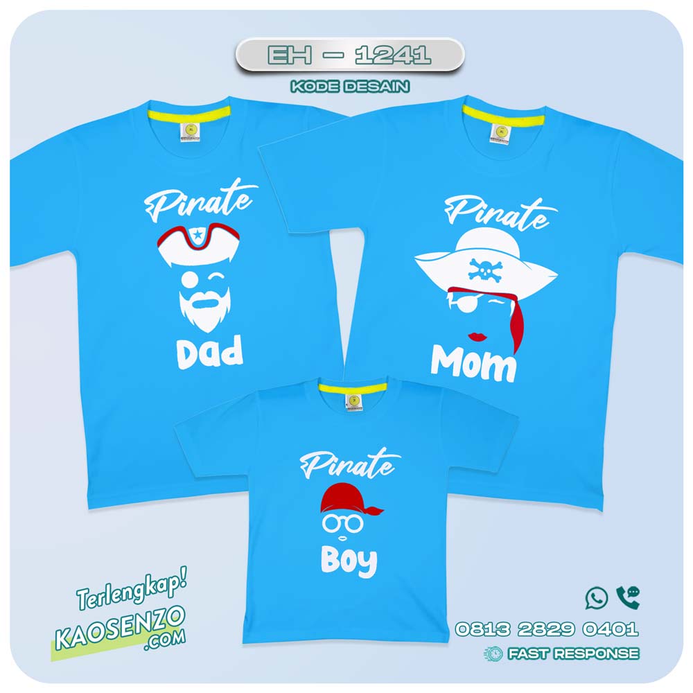 Baju Kaos Couple Keluarga Sailor | Kaos Couple Family Custom | Kaos motif Sailor - EH-1241