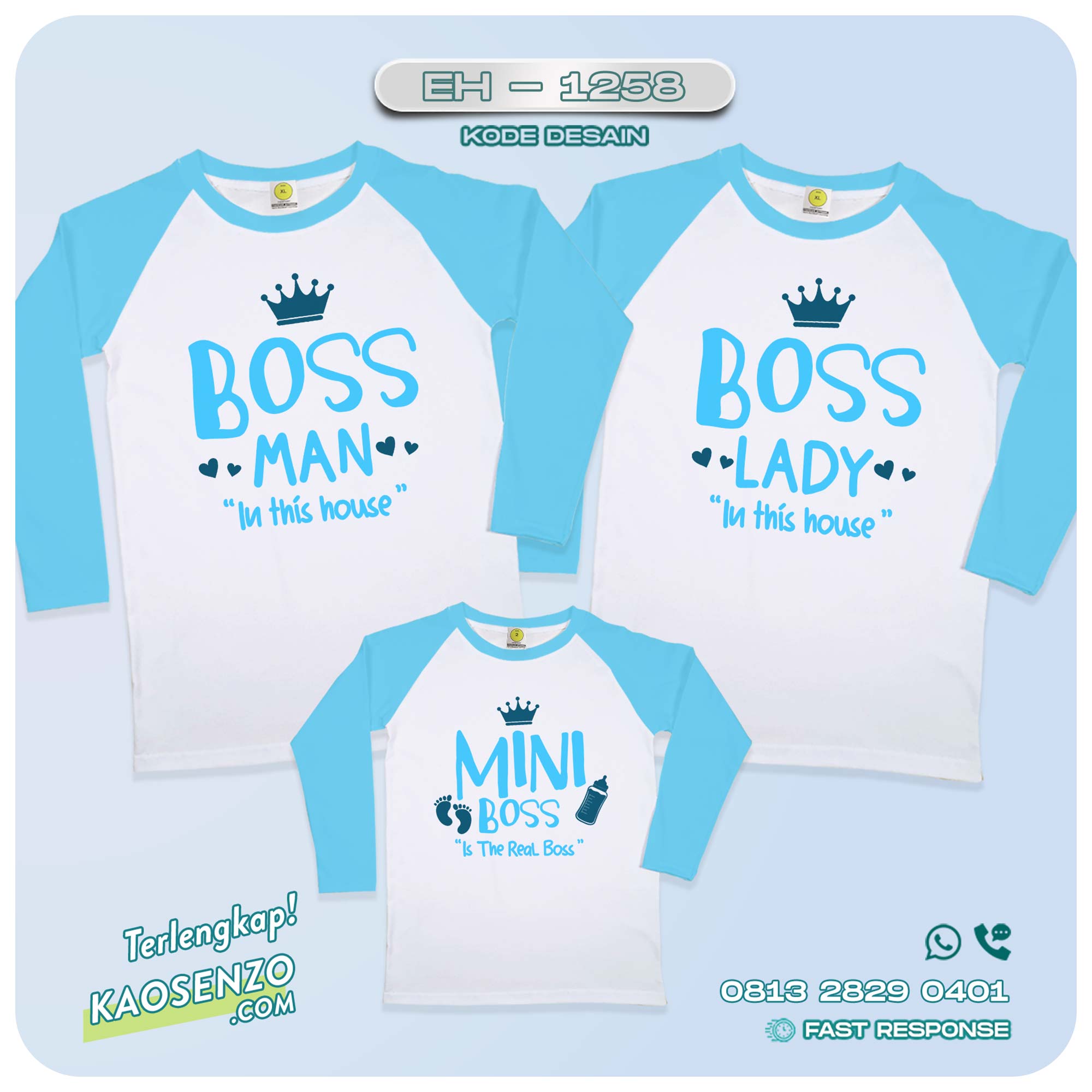 Baju Kaos Couple Keluarga King Queen | Kaos Couple Family Custom | Kaos motif King Queen - EH-1258