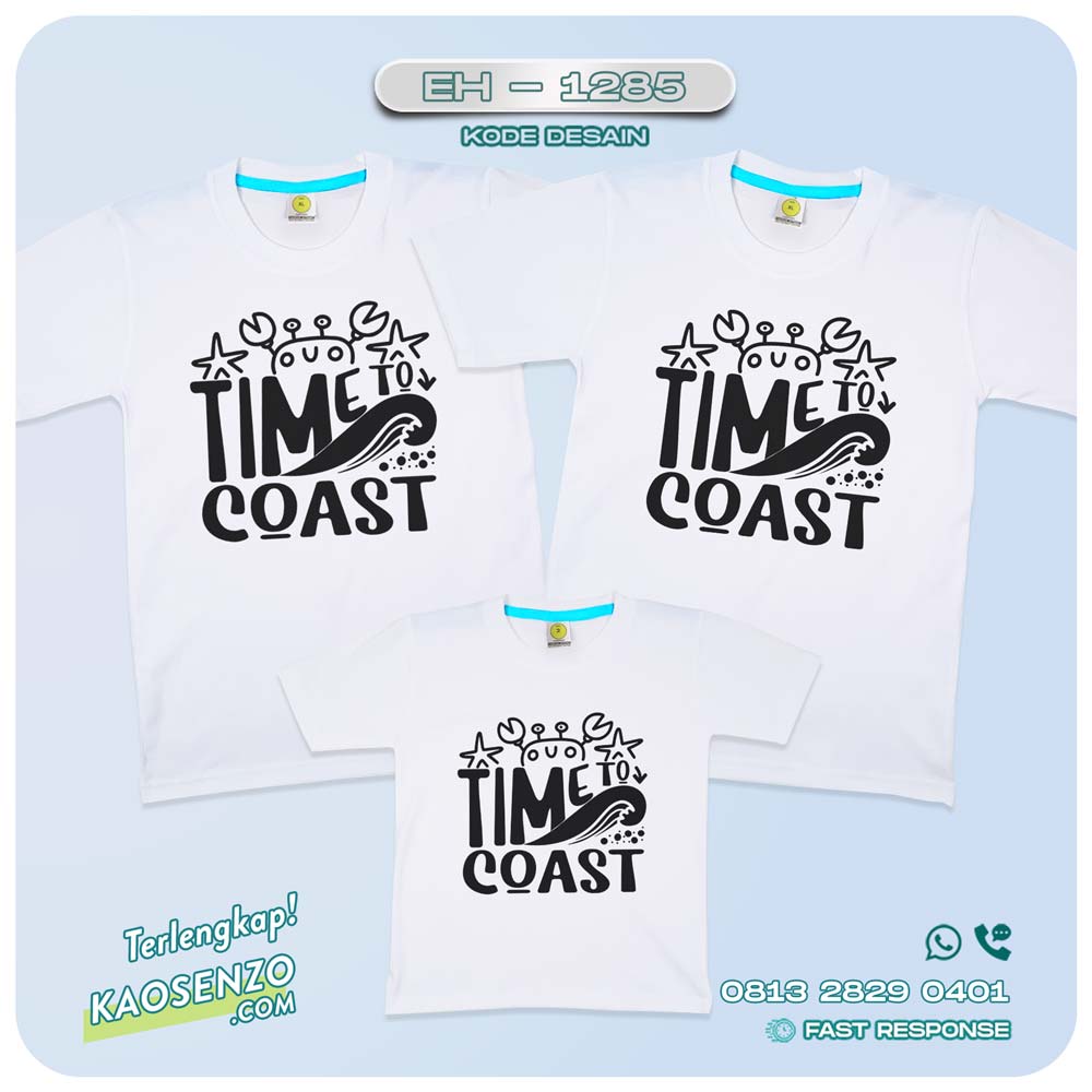 Baju Kaos Couple Keluarga Kehidupan Laut | Kaos Couple Family Custom Ocean | Kaos motif Ocean Life EH 1285