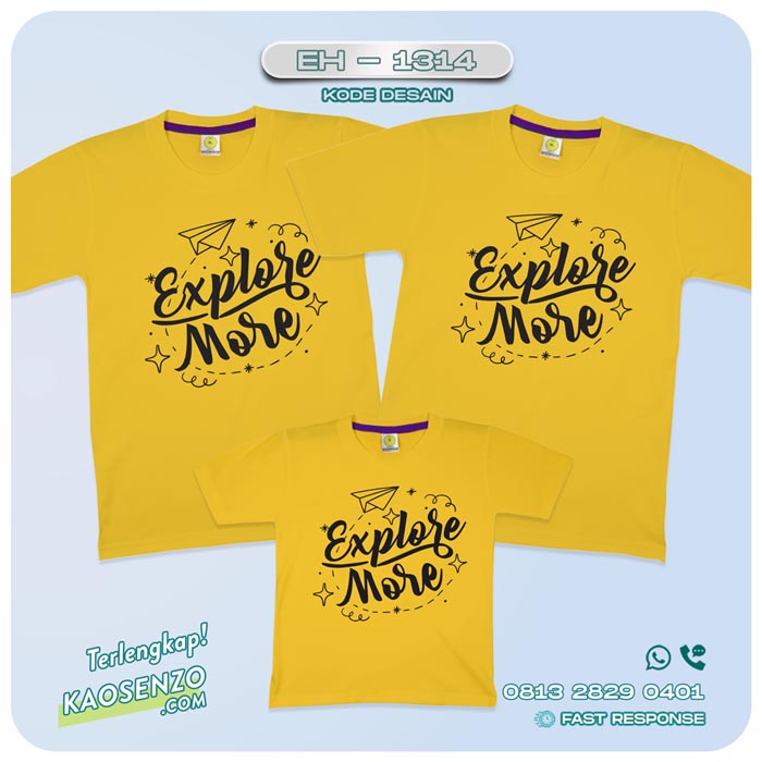 Baju Kaos Couple Keluarga Traveling | Kaos Couple Family Gathering | Kaos Liburan Keluarga | Kaos Traveling - EH-1314