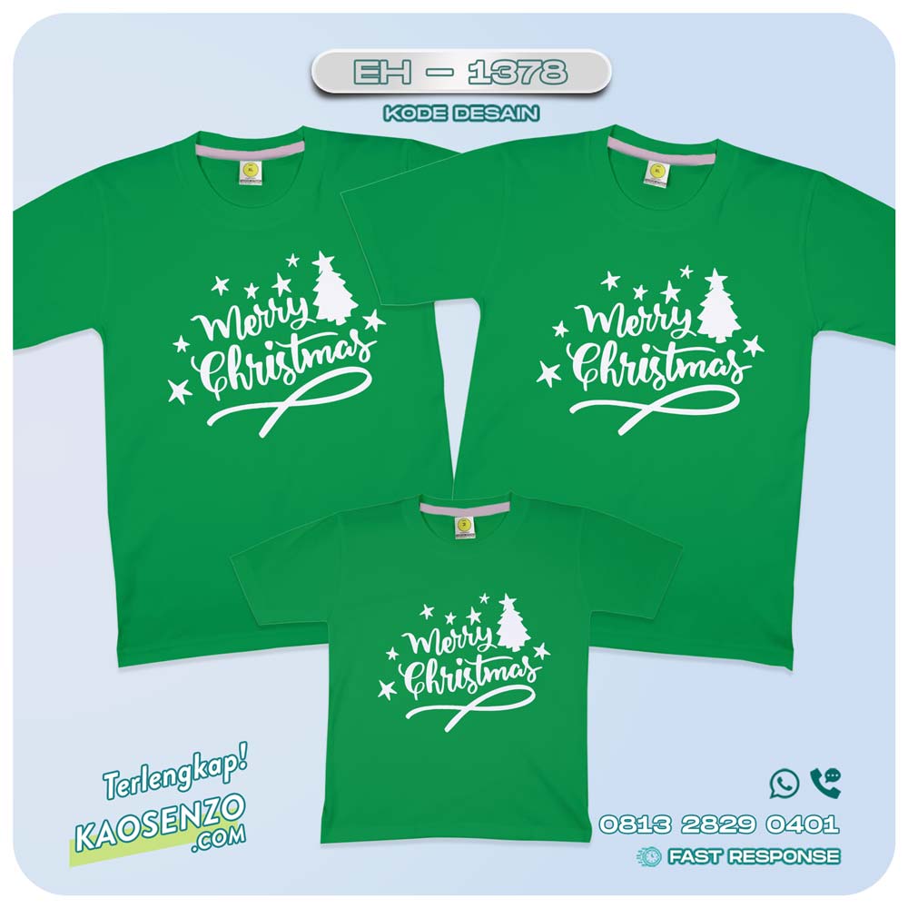 Baju Kaos Couple Keluarga Natal | Kaos Family Custom Christmas | Kaos Natal - EH 1378