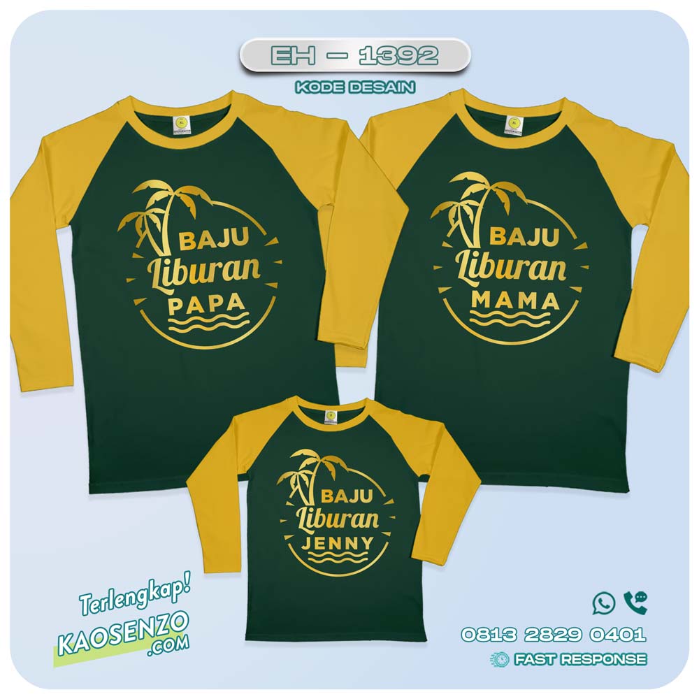 Baju Kaos Couple Keluarga Traveling | Kaos Couple Family Gathering | Kaos Liburan Keluarga | Kaos Traveling - EH-1392