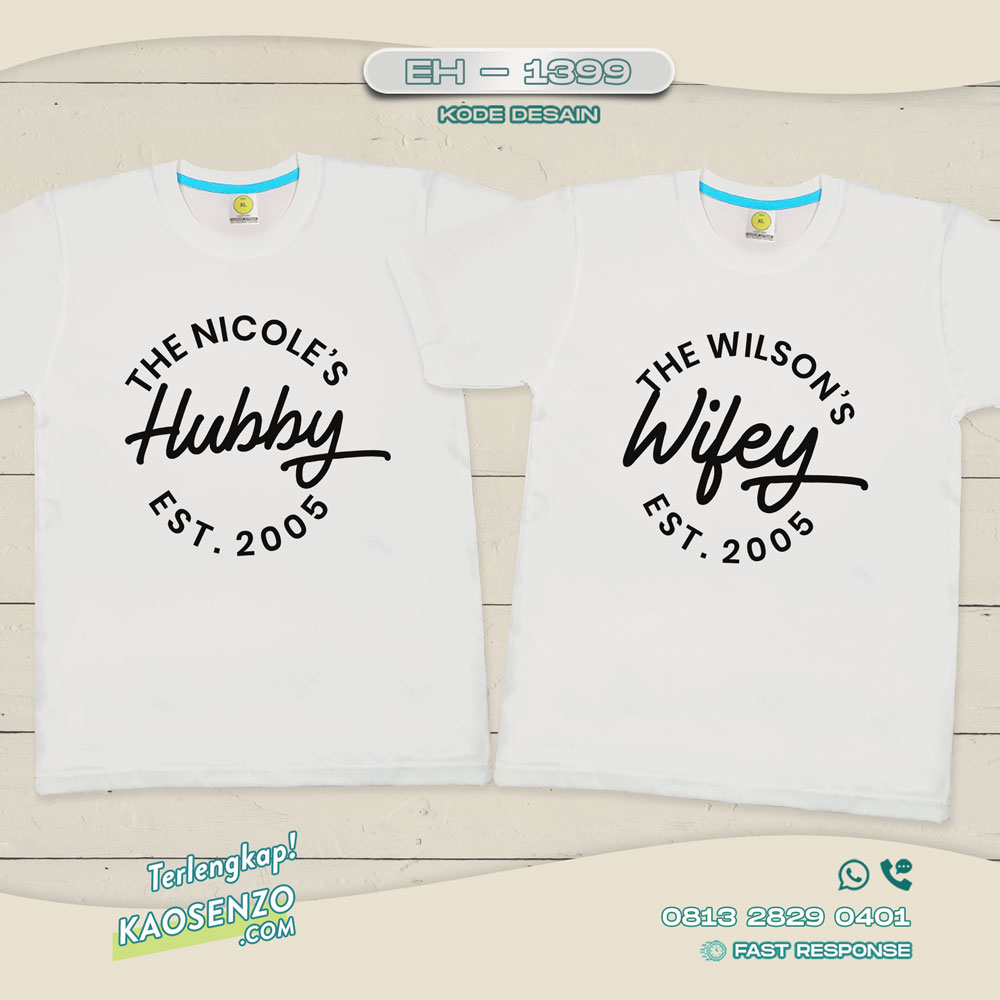 Baju Kaos Couple Pasangan | Kaos Family Custom Anniversary | Kaos Anniversary - EH 1399