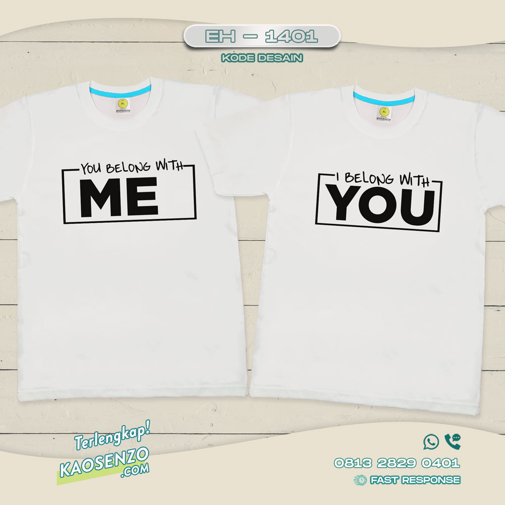 Baju Kaos Couple Pasangan | Kaos Family Custom Anniversary | Kaos Anniversary - EH 1401