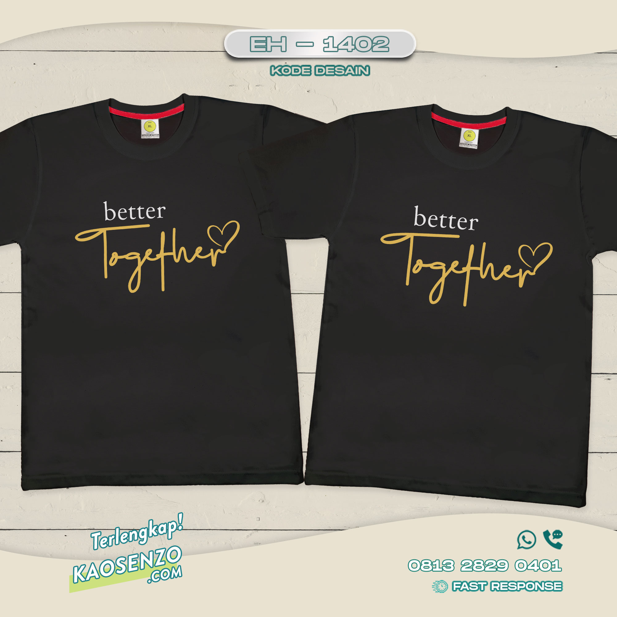 Baju Kaos Couple Pasangan | Kaos Family Custom Anniversary | Kaos Anniversary - EH 1402