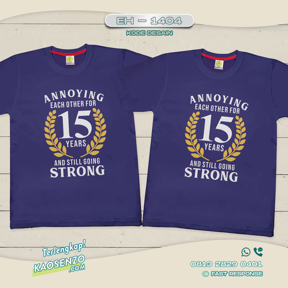 Baju Kaos Couple Pasangan | Kaos Family Custom Anniversary | Kaos Anniversary - EH 1404