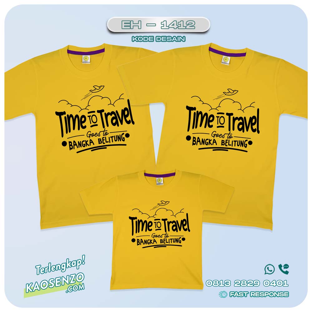 Baju Kaos Couple Keluarga Traveling | Kaos Couple Family Gathering | Kaos Liburan Keluarga | Kaos Traveling - EH 1412