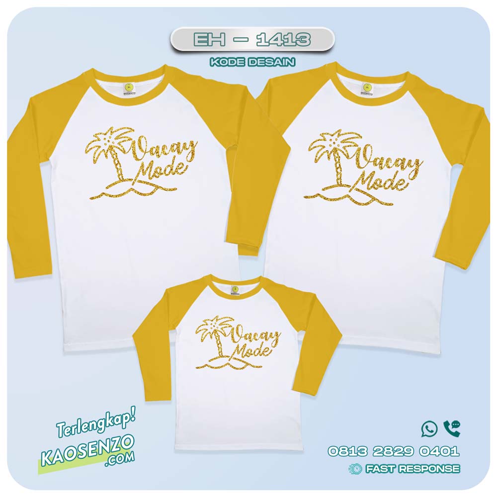 Baju Kaos Couple Keluarga Traveling | Kaos Couple Family Gathering | Kaos Liburan Keluarga | Kaos Traveling - EH-1413