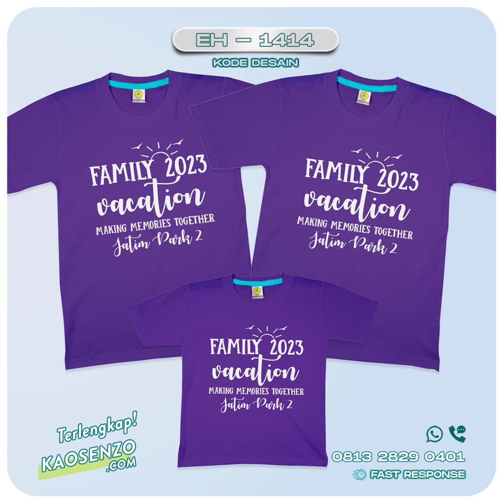 Baju Kaos Couple Keluarga Traveling | Kaos Couple Family Gathering | Kaos Liburan Keluarga | Kaos Traveling - EH 1414