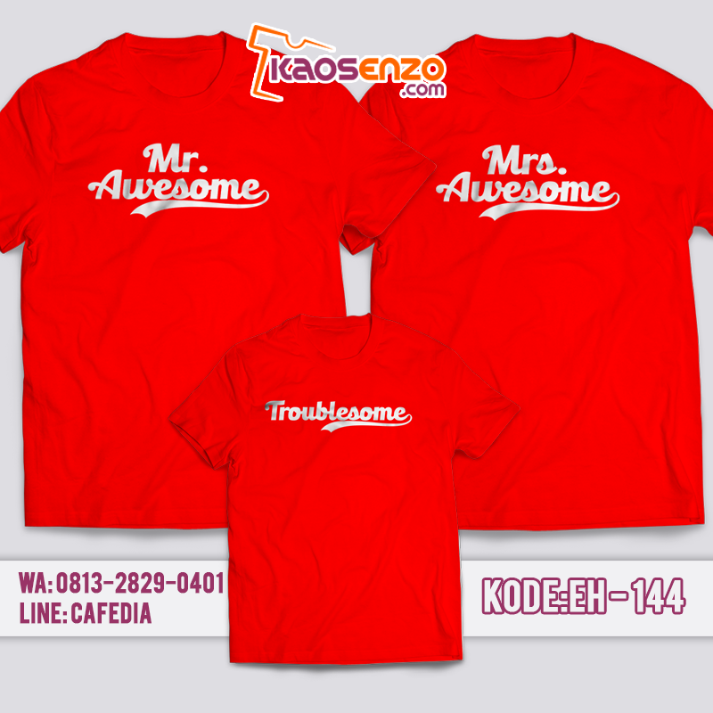 Baju Kaos Keluarga | Kaos Nama Anak & Dewasa | Custom Nama | Gratis Ganti Nama/Tulisan 