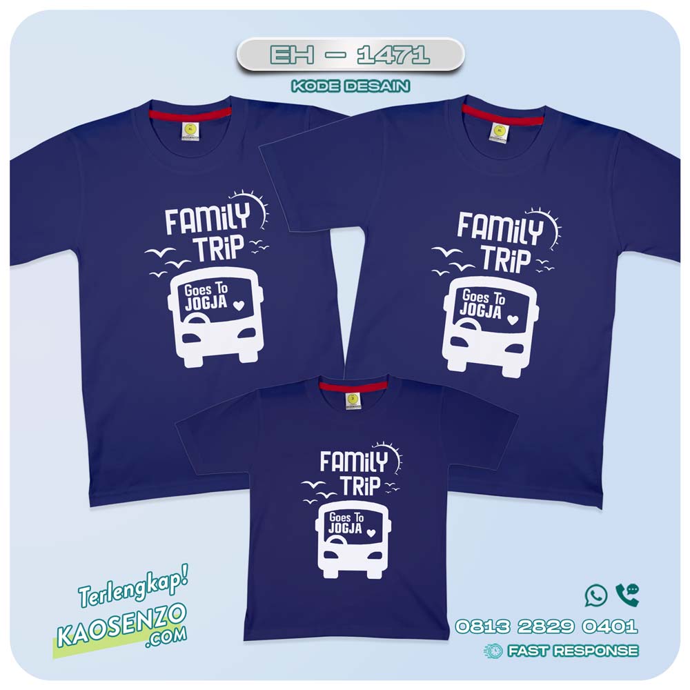 Baju Kaos Couple Keluarga Traveling | Kaos Couple Family Gathering | Kaos Liburan Keluarga | Kaos Traveling - EH 1471