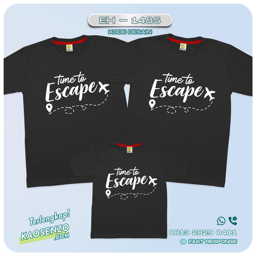 Baju Kaos Couple Keluarga Traveling | Kaos Couple Family Gathering | Kaos Liburan Keluarga | Kaos Traveling - EH 1485