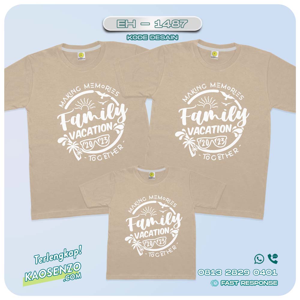 Baju Kaos Couple Keluarga Traveling | Kaos Couple Family Gathering | Kaos Liburan Keluarga | Kaos Traveling - EH 1487