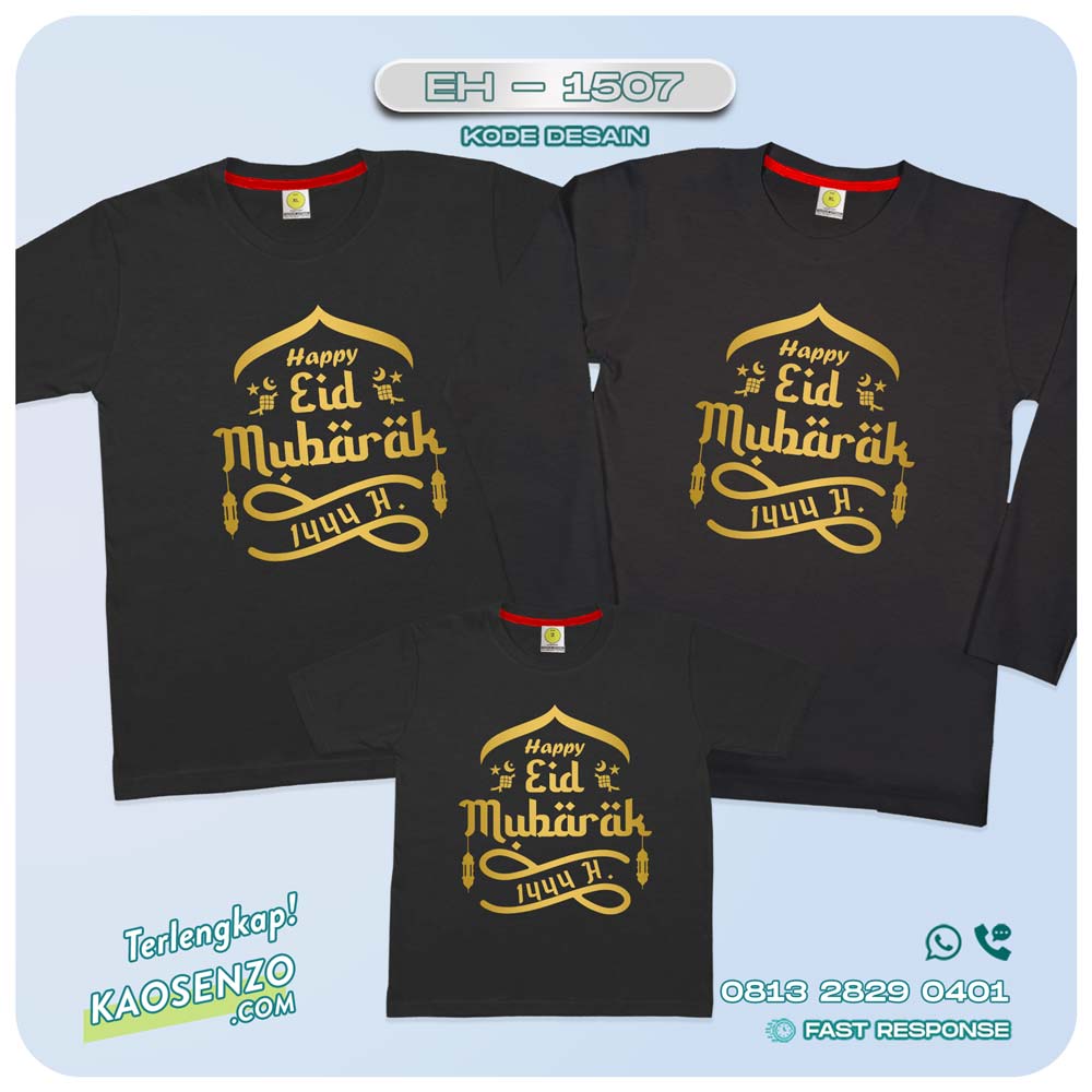 Kaos Couple Keluarga | Kaos Couple Lebaran | Kaos Keluarga Islami | Kaos Motif Islami EH 1507