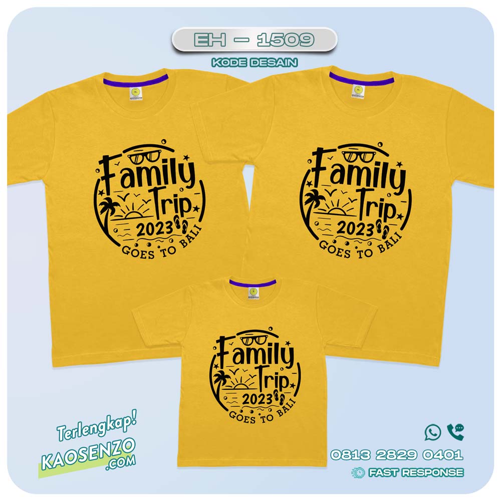 Baju Kaos Couple Keluarga Traveling | Kaos Couple Family Gathering | Kaos Liburan Keluarga | Kaos Traveling - EH 1509