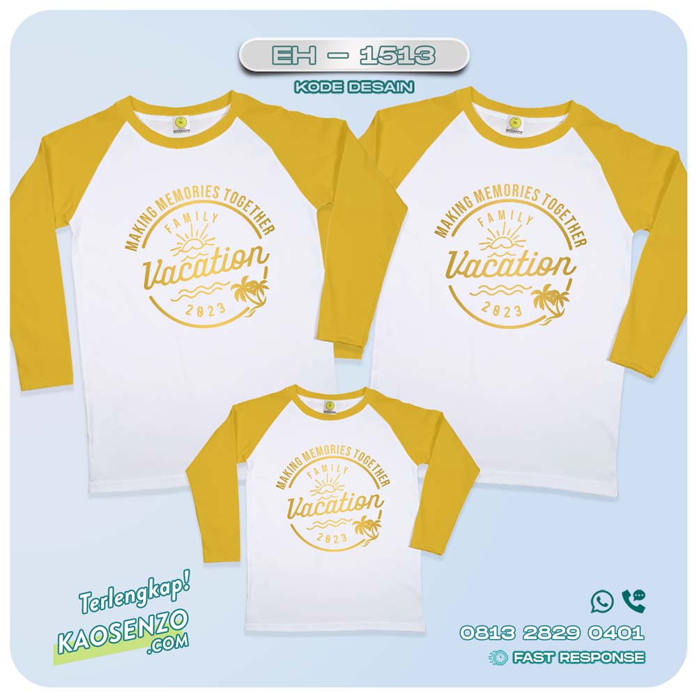 Baju Kaos Couple Keluarga Traveling | Kaos Couple Family Gathering | Kaos Liburan Keluarga | Kaos Traveling - EH-1513