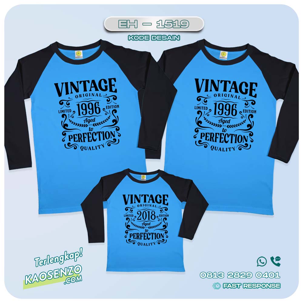 Baju Kaos Couple Keluarga Anniversary | Kaos Family Custom Anniversary | Kaos Anniversary - EH 1519