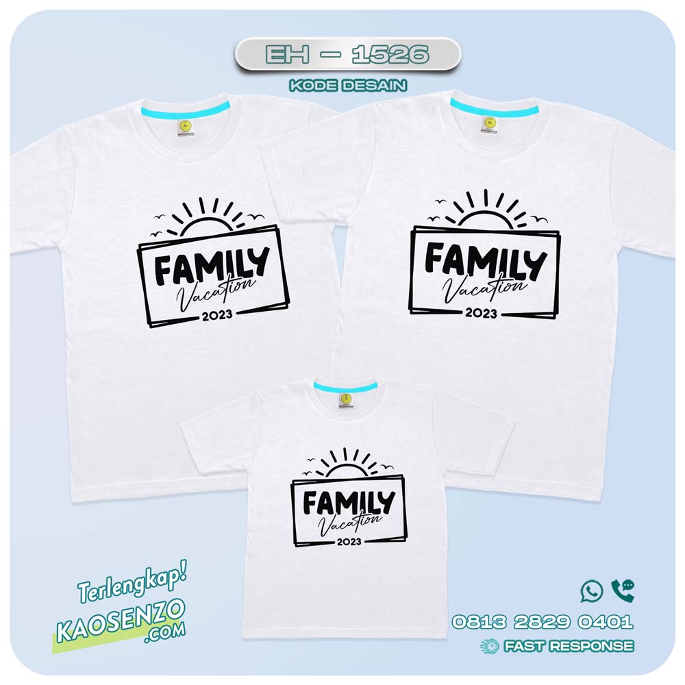 Baju Kaos Couple Keluarga Traveling | Kaos Couple Family Gathering | Kaos Liburan Keluarga | Kaos Traveling - EH 1526